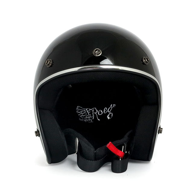 Casco moto Jet Roeg Black Gloss - URA Moto