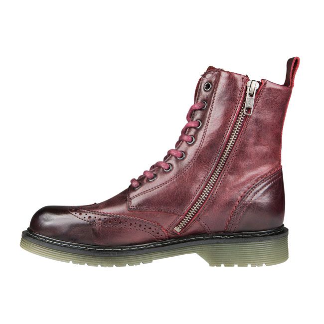Botas Moto Mujer John Doe Sixty  Budapest Burdeos - URA Moto