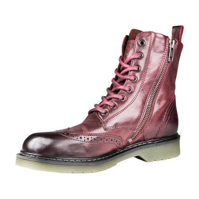 Botas Moto Mujer John Doe Sixty  Budapest Burdeos - URA Moto