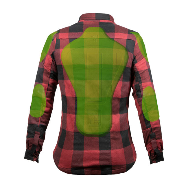 Camisa John Doe Motoshirt XTM© Mujer Negro/Rojo - URA Moto