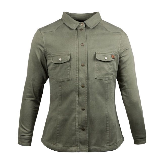 Camisa John Doe Motoshirt XTM© Mujer Verde URA Moto