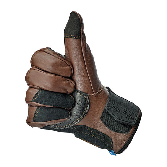Guante Moto Biltwell Belden Chocolate-Black - URA Moto