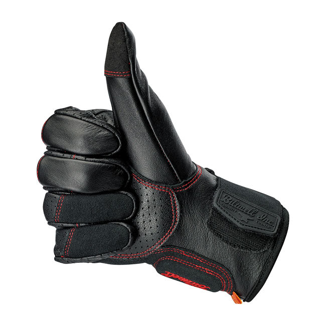Guante Moto Biltwell Borrego Black-Redline - URA Moto