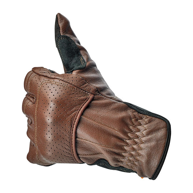 Guante Moto Biltwell Borrego Chocolate-Black - URA Moto