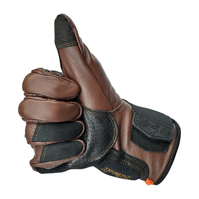 Guante Moto Biltwell Borrego Chocolate-Black - URA Moto