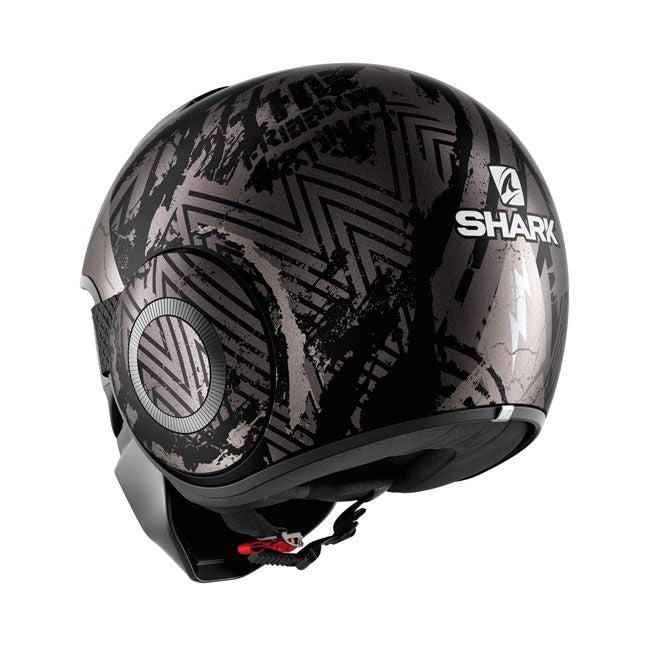 Casco moto Shark Jet Street-Drak Negro/Plata Mate - URA Moto