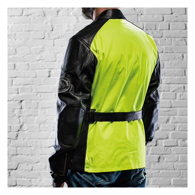Chaqueta Moto Piel Holy Freedom Quattro Vision Neglor/Fluor - URA Moto