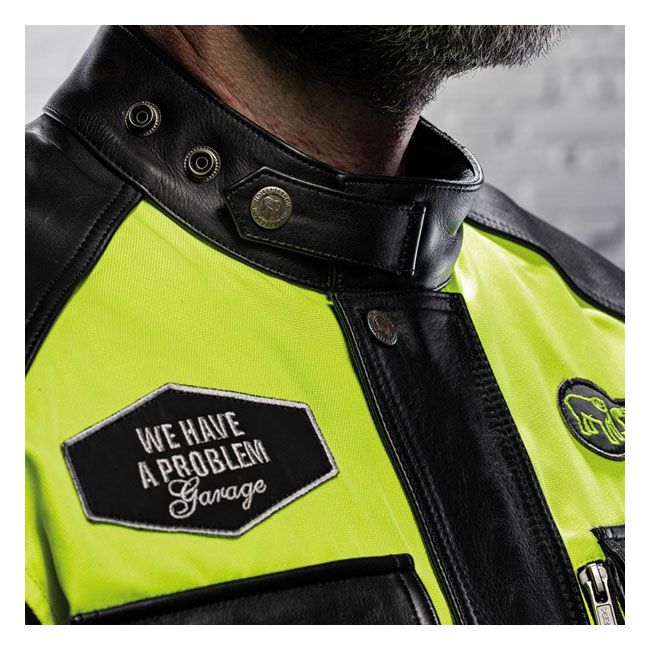 Chaqueta Moto Piel Holy Freedom Quattro Vision Neglor/Fluor - URA Moto