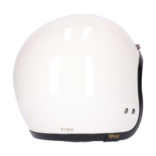 Casco moto Jet Roeg Jettson Vintage White - URA Moto