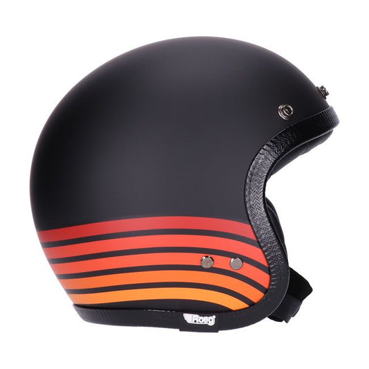 Casco moto Jet Roeg Jettson Matte Black Graphic - URA Moto