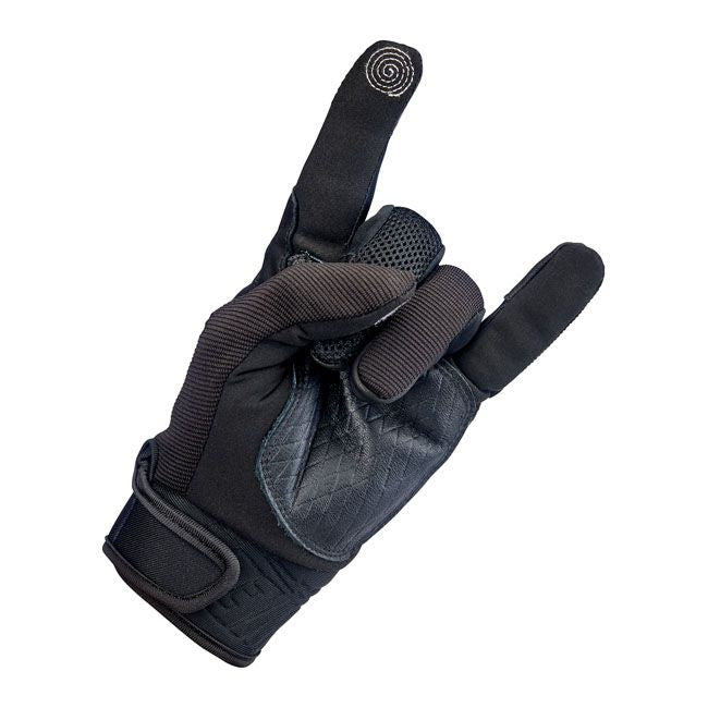 Guante Moto Biltwell Baja Negro - URA Moto