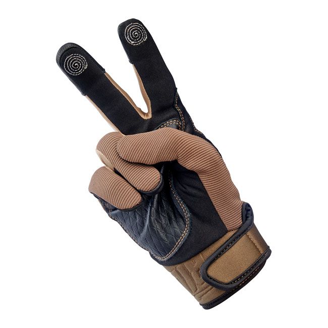 Guante Moto Biltwell Baja Chocolate/Negro - URA Moto