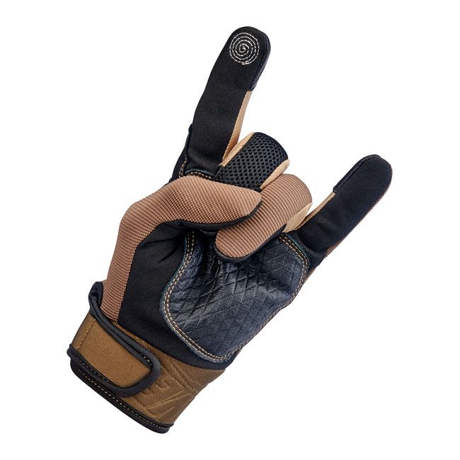 Guante Moto Biltwell Baja Chocolate/Negro - URA Moto