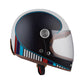 Casco Moto Integral BY City Roadster Blue White Matt - URA Moto