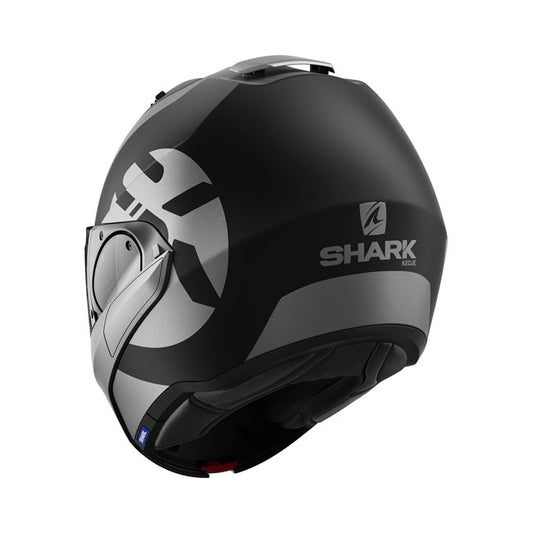 Casco moto Shark Modular EVO-ES Negro/Plata - URA Moto