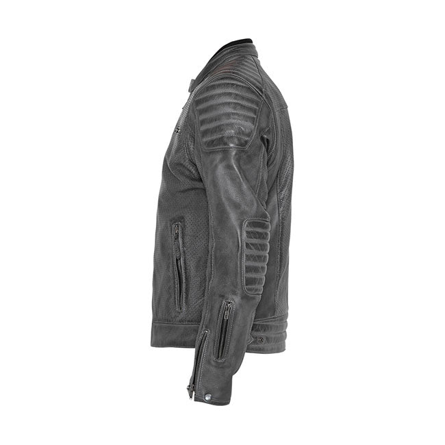 Chaqueta Piel John Doe Storm Gris - URA Moto