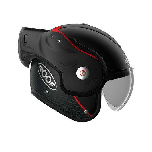 Casco moto Roof Modular Boxxer Carbon Negro Mate - URA Moto