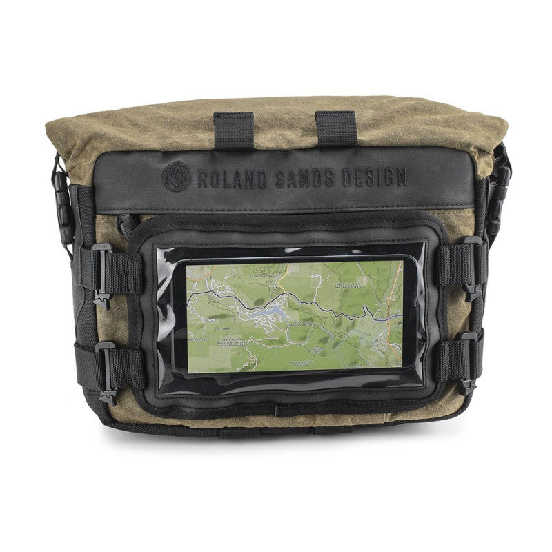 Bolsa Para Barra RSD x KRIEGA Roam Handlebar Bag Negro/Arena - URA Moto