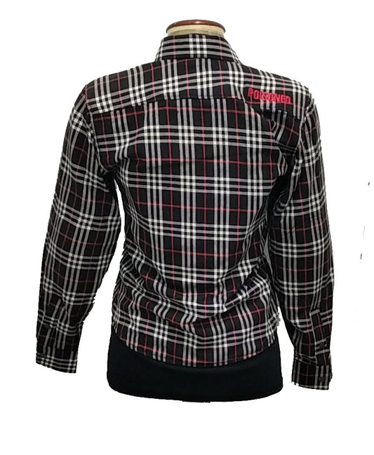 Chaqueta Camisa Cuadros Moto con Protecciones Mujer - URA Moto