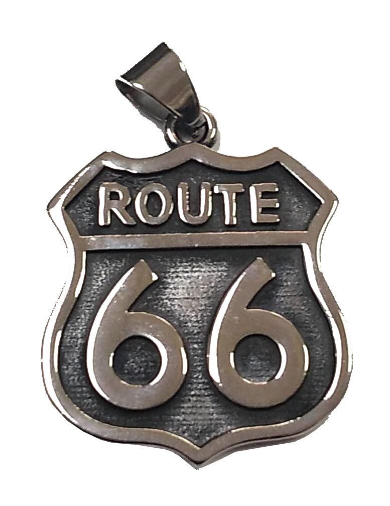 Colgante acero Route 66 - URA Moto