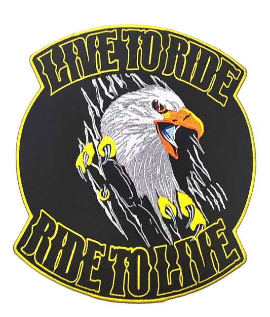 Parche Bordado Aguila Live To Ride - URA Moto