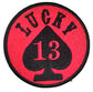 Parche Bordado Lucky 13 Pica - URA Moto
