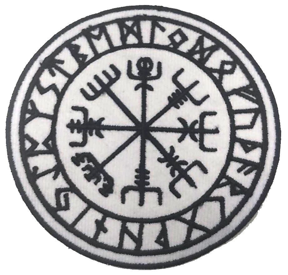 Parche Bordado Brujula Vikinga - URA Moto
