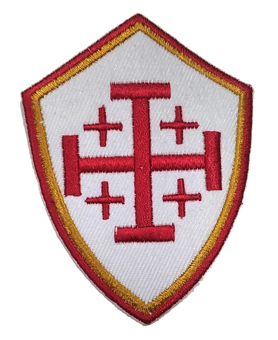 Parche Bordado Cruz Templaria Jerusalén - URA Moto