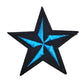 Parche Bordado Estrella Negra Azul - URA Moto