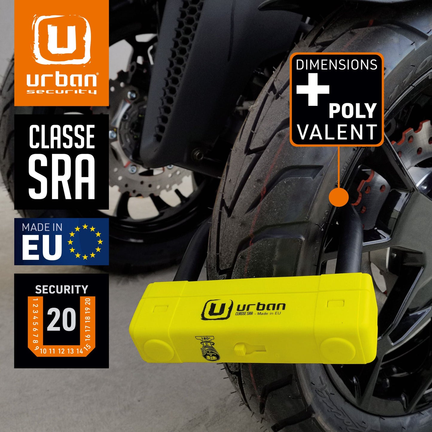 Antirrobo Moto Urban  U UR120125 - URA Moto
