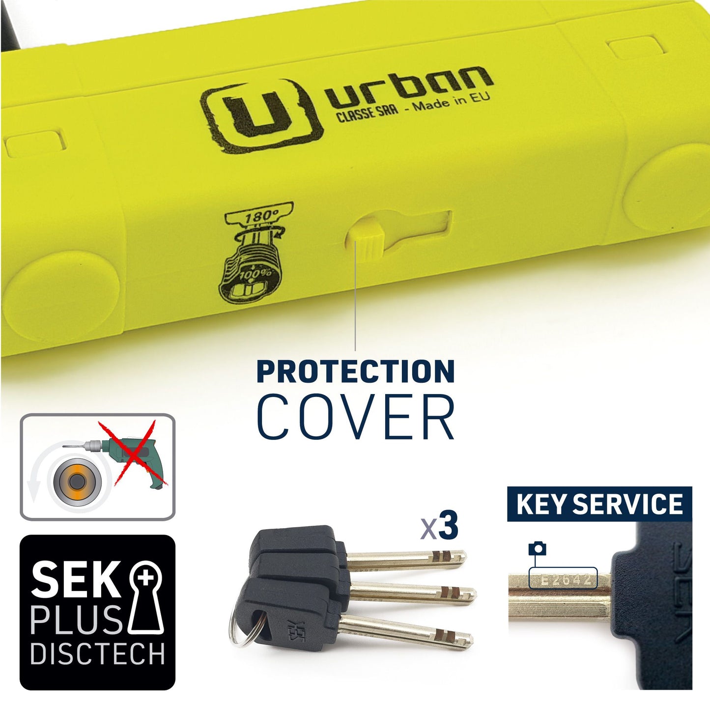 Antirrobo Moto Urban  U UR120220 - URA Moto