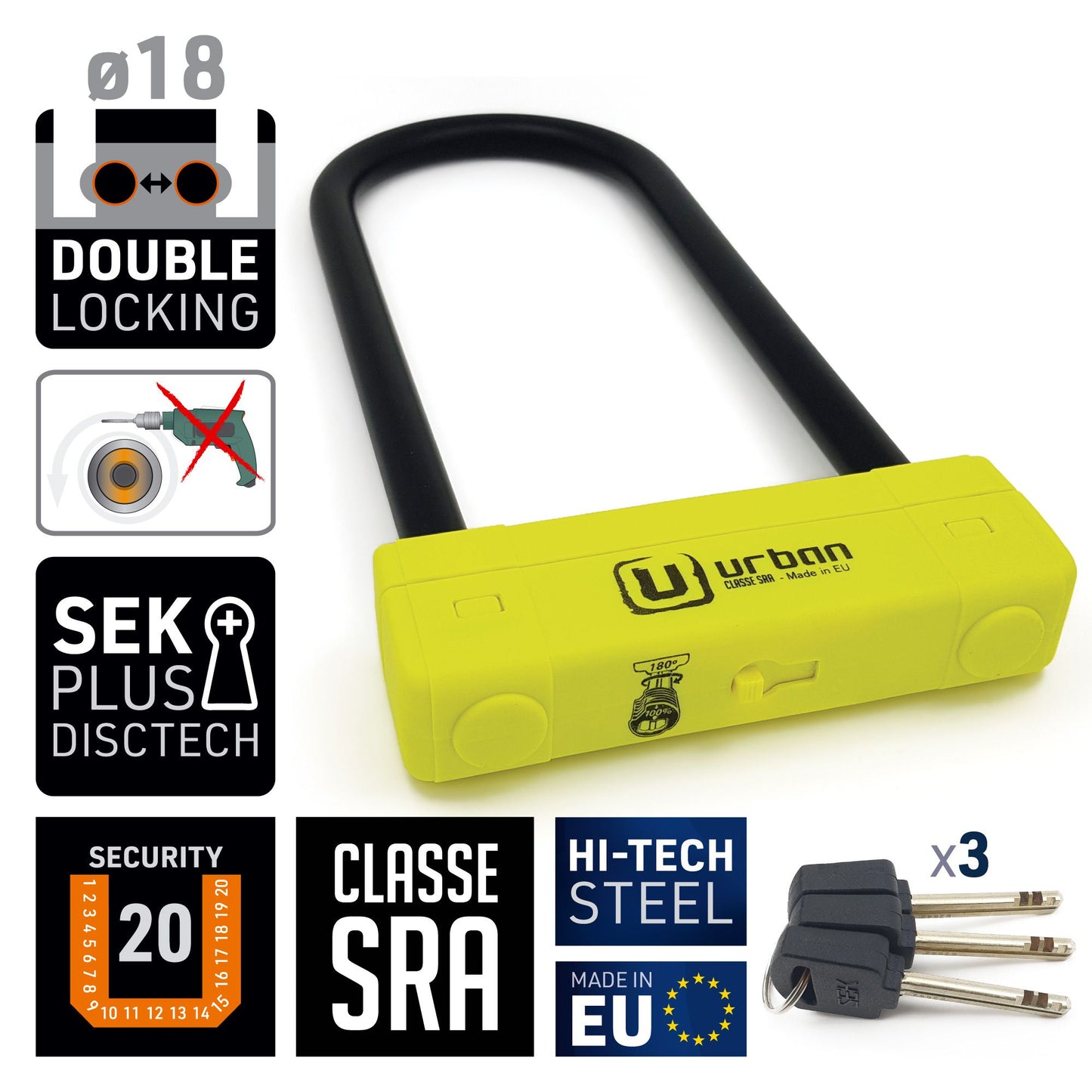 Antirrobo Moto Urban  U UR120310 - URA Moto