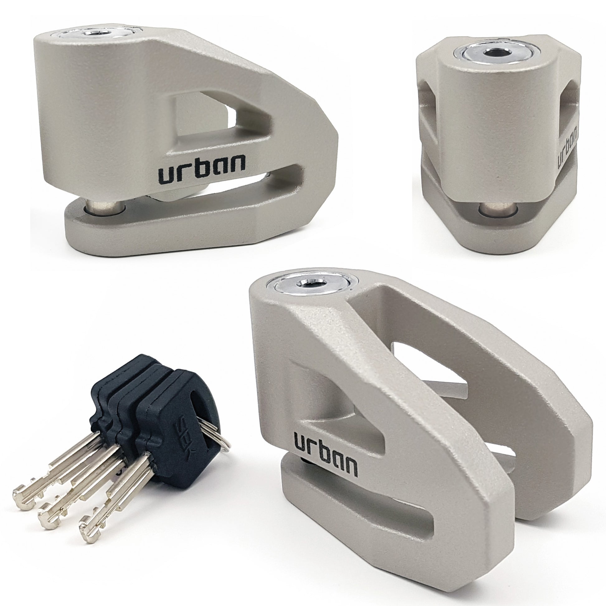 Antirrobo Moto Disco Urban UR208 Cromado - URA Moto