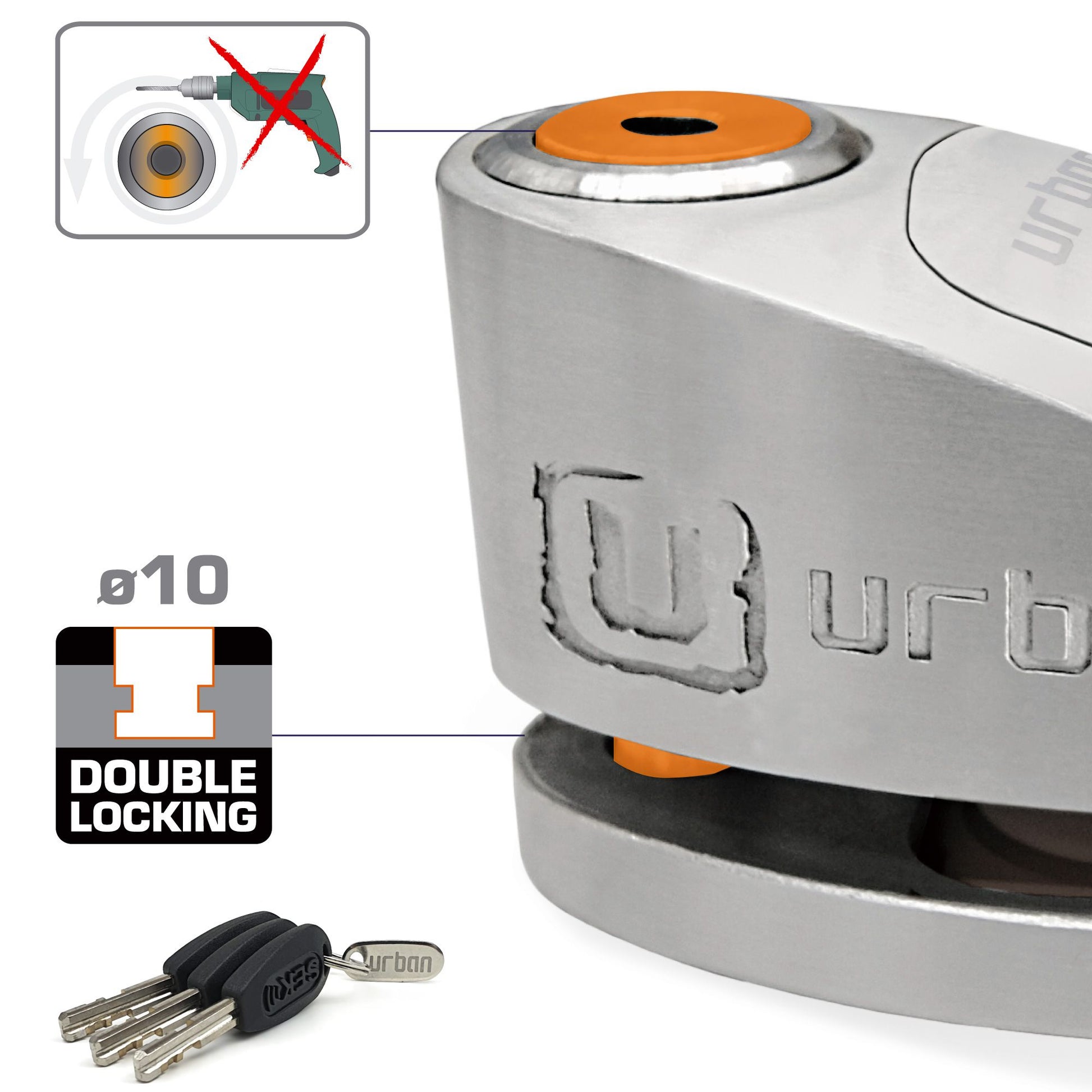 Antirrobo Alarma Moto Urban UR910S - URA Moto