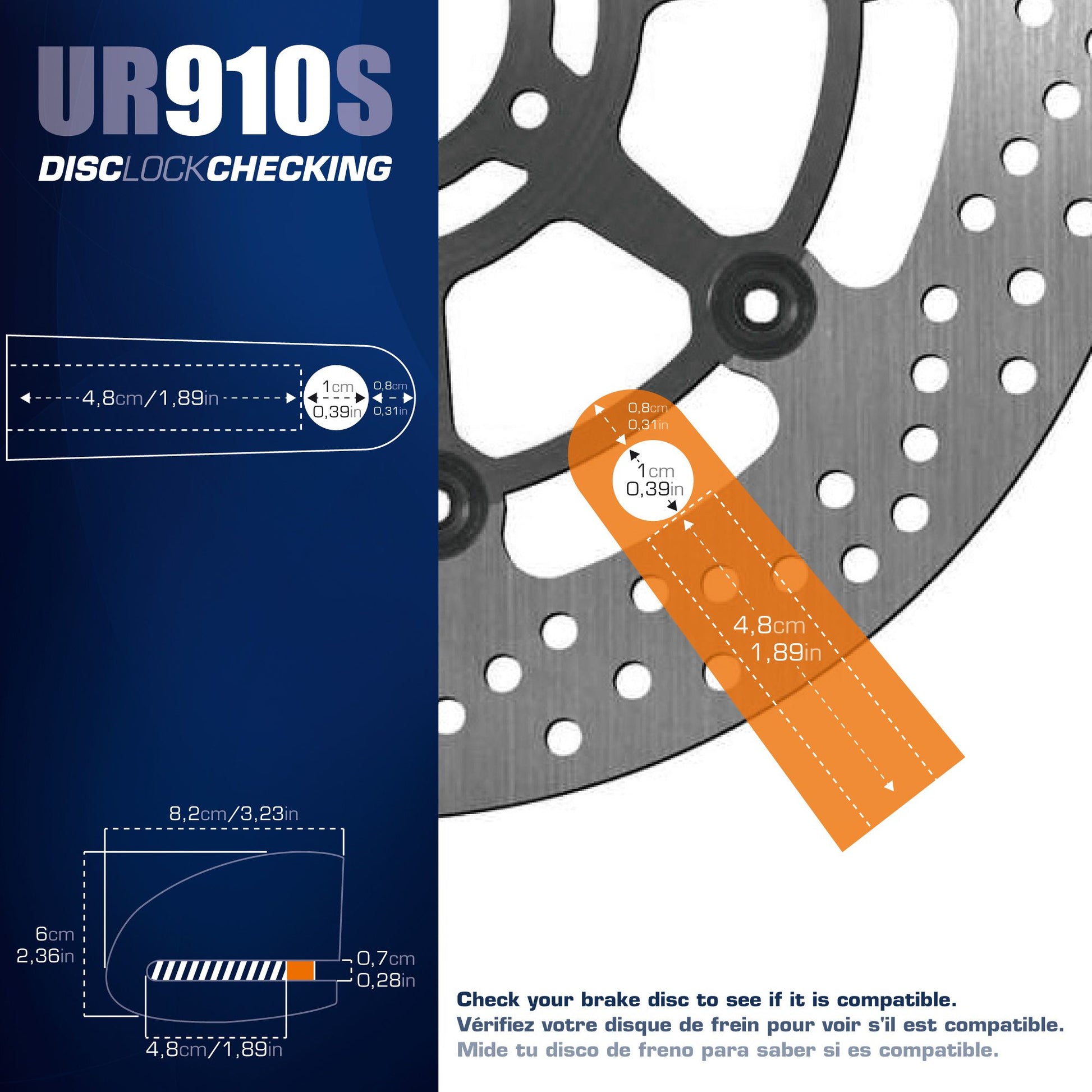 Antirrobo Alarma Moto Urban UR910S - URA Moto