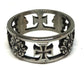 Anillo Acero Alianza Cruz Templaria y Flor Vacia - URA Moto