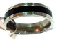Anillo acero banda negra - URA Moto