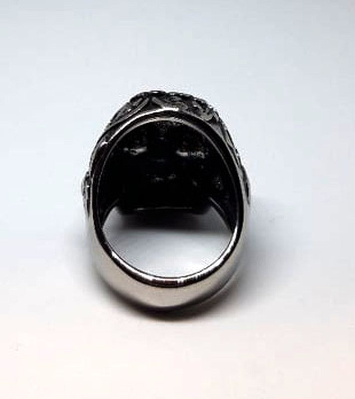 Anillo acero Calavera catrina flor - URA Moto