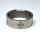Anillo acero Cruz Malta grabada - URA Moto