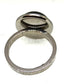 Anillo Acero Piedra Turquesa Negra - URA Moto