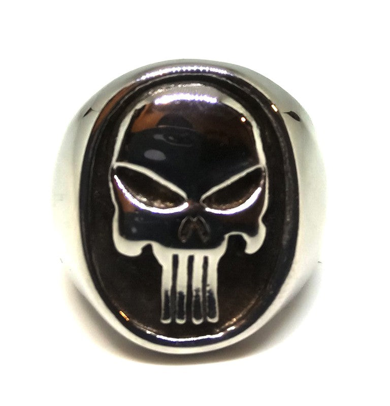 Anillo Acero Tipo Sello Punisher - URA Moto
