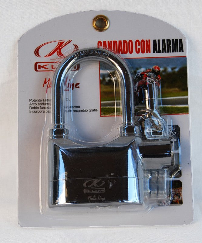 Antirrobo candado aleacion zinc con alarma - URA Moto