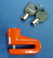 Antirrobo moto de disco 5mm naranja - URA Moto