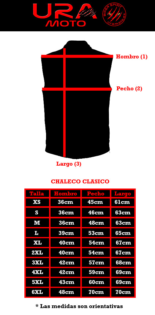 Chaleco Piel Clasico Cuerda - URA Moto