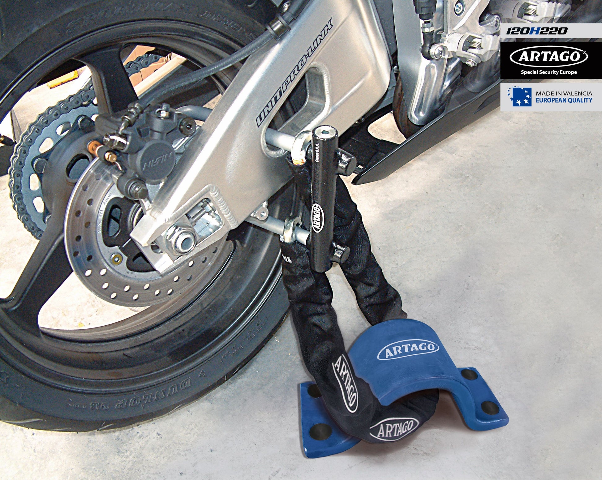 Antirrobo Moto Artago  U 120H220 - URA Moto