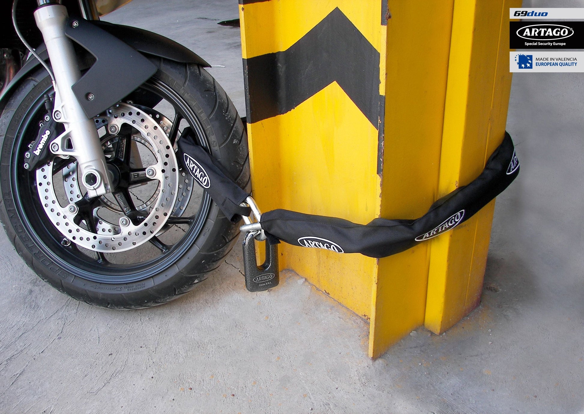 Antirrobo Moto Cadena Artago 69DUO T150 - URA Moto