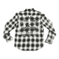 Camisa a Cuadros Lethal Threat Kustom Motorcycle Gris-Blanco - URA Moto