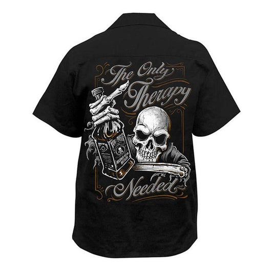 Camisa Lethal Threat The Only Therapy Negra - URA Moto