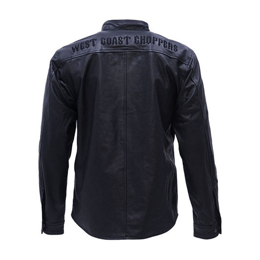 Camisa Piel West Coast Choppers OG Perforada Negro - URA Moto