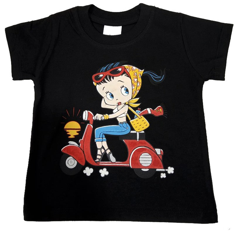 Camiseta Bebé Betty Boop moto - URA Moto